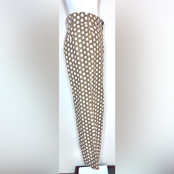 Boden Westbourne Linen Wide Leg Pant | Honeycomb Pattern | 2P - Picture 8 of 13